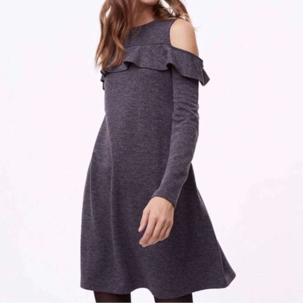NWOT Loft Mid-Length Cold Shoulder Dress